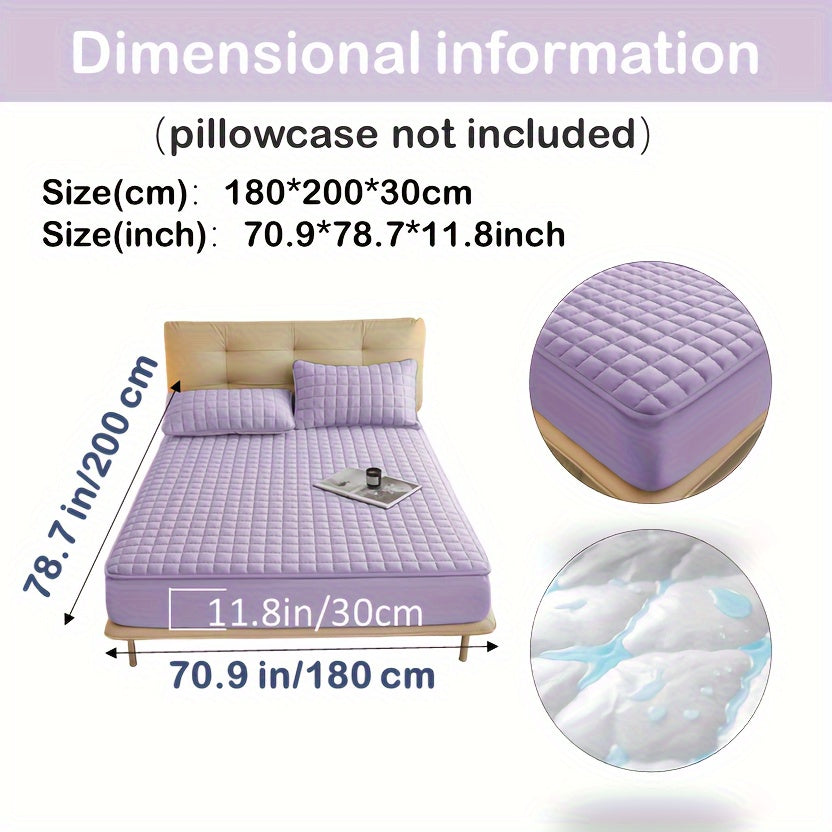 1pc Deluxe Hypoallergenic Mattress Protector - Deep Pocket, Quilted, Waterproof and Soft, for Comfortable Sleep in Bedroom or Guest Room