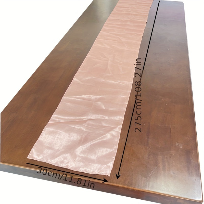 1pc, Stain Table Runner, Color Ding Table Runner, Wedding Banquet Birthday Party Table Decoration, Simple Solid Color Table Runner, Room Decor, Dining Table Decor