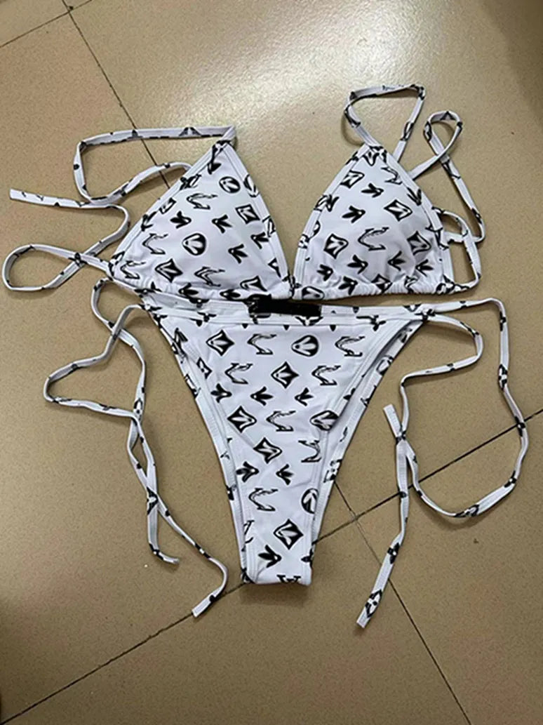 Women Black One Piece Swimwear Designer Padded Bikinis ss Summer Beach Swim Biquinis Letter Print Vacation Hot Spring Bathing Suit #3288