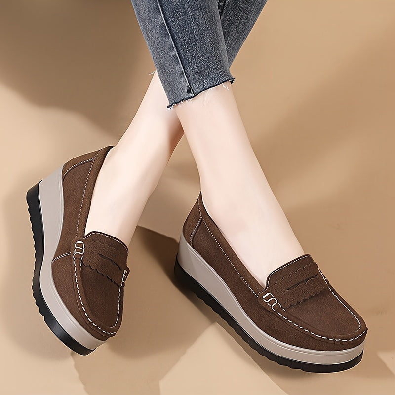 Stylish Womens Hollow Wedge Loafers - Breathable, Soft, and Comfortable Round Toe Slip-On Shoes with Casual Soft Sole for Outdoor and Daily Wear - Perfect for Spring and Summer