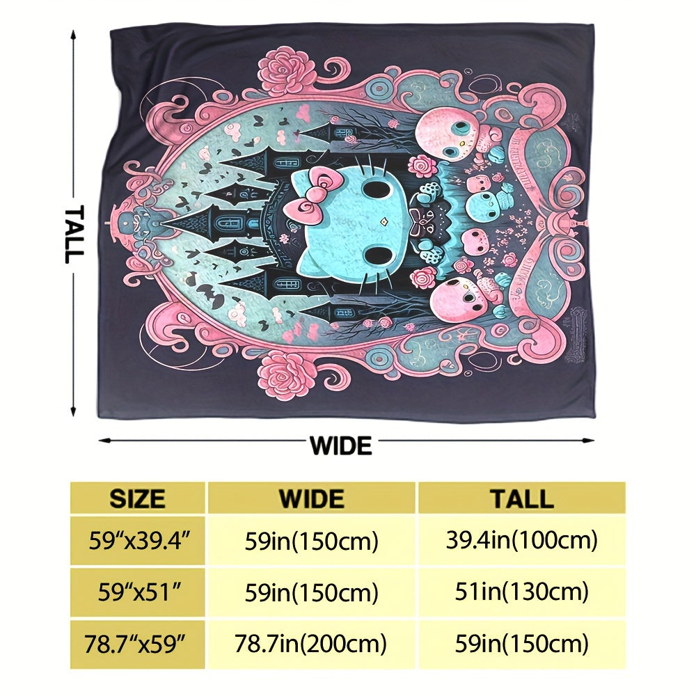 Sanrio Hello Kitty Halloween Throw Blanket - 59"x39" or 59"x51" - Soft and Comfortable for All Seasons