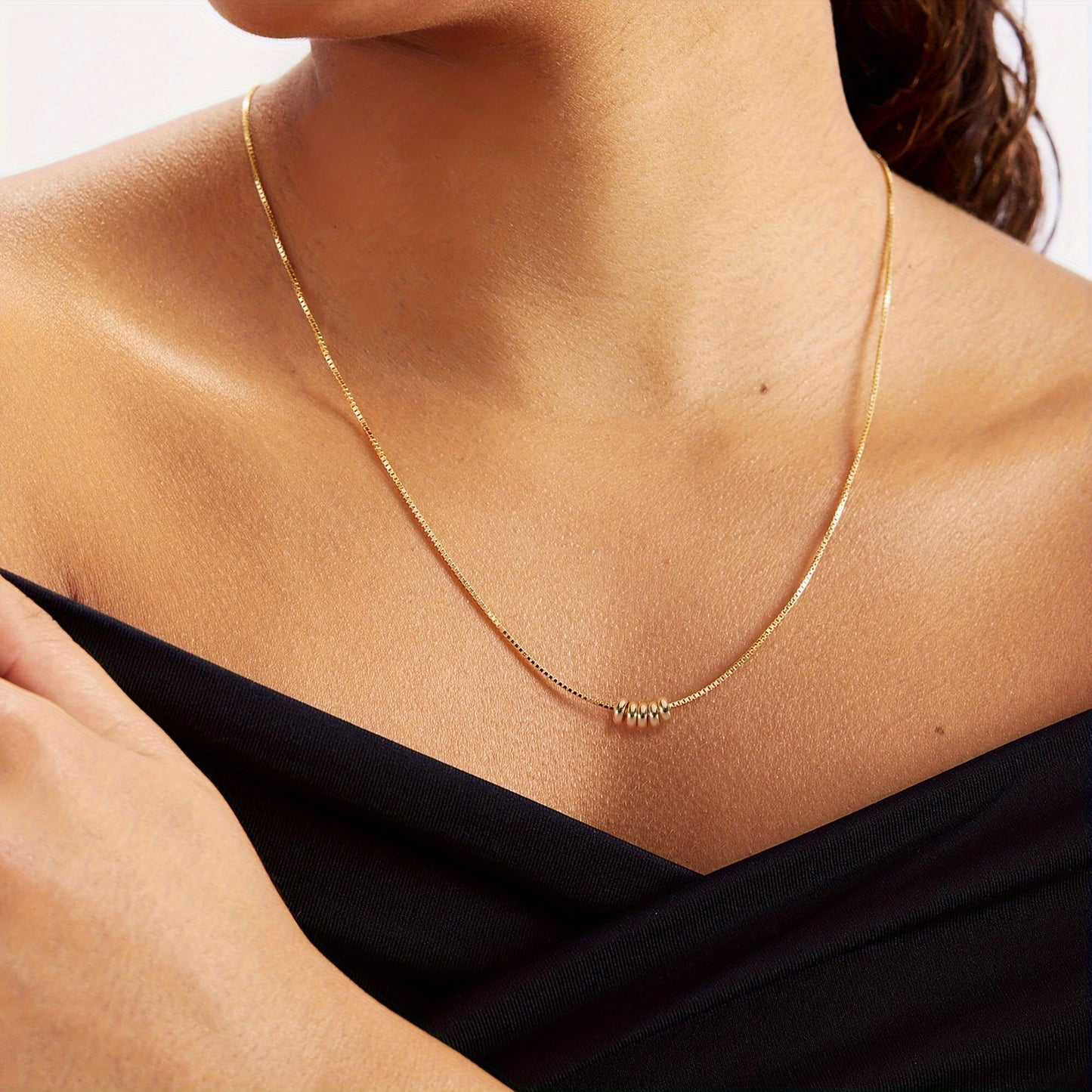 / Silvery Pendant Necklace Elegant Simple Style Plated Jewelry Trendy Female Gift