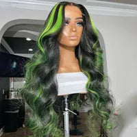 Perruque Pink full lace front wigs Transparent HD Lace Body Wave Wig natural hairline simulation human hair wigs for women