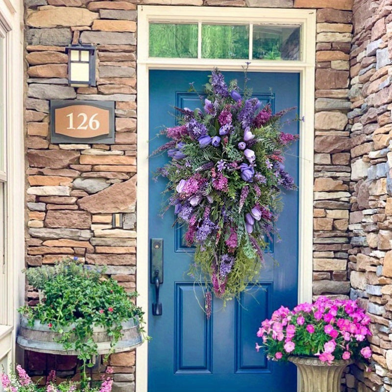 Artificial Spring Floral Wreath Decor - Flower Wreath Home Decoration