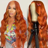 Perruque Pink full lace front wigs Transparent HD Lace Body Wave Wig natural hairline simulation human hair wigs for women