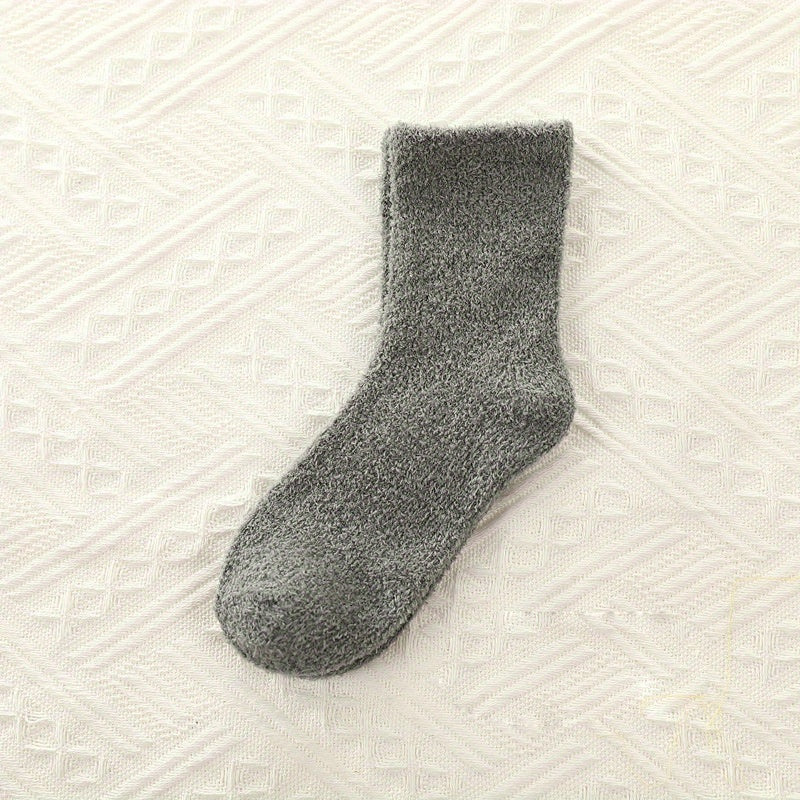 3pairs Boys Girls Kids Thickened Warm Socks For Winter, Loose Top Comfy Crew Socks, Children's Trendy Socks