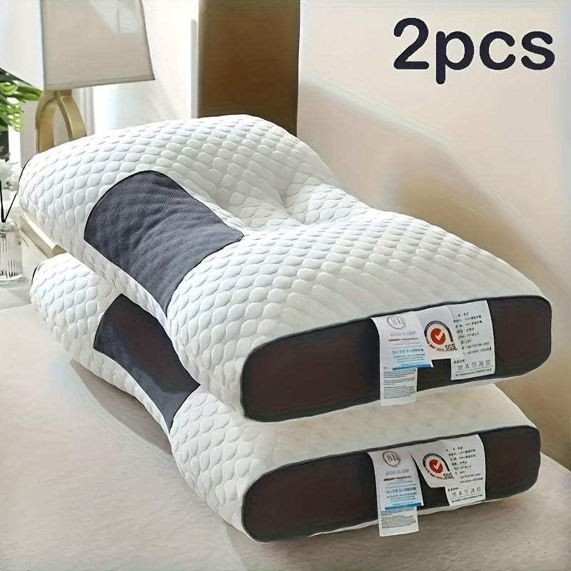 1pc/2pcs, Memory Foam Neck Pillow, Antibacterial Cotton, Ergonomic Contour Design, Removable Cover, Ideal for Holiday Gifts, Polyester (Polyester Fiber) Material, No Battery, No Embellishments