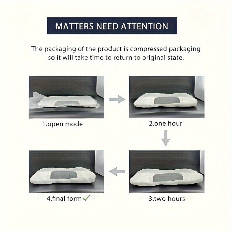 1pc/2pcs, Memory Foam Neck Pillow, Antibacterial Cotton, Ergonomic Contour Design, Removable Cover, Ideal for Holiday Gifts, Polyester (Polyester Fiber) Material, No Battery, No Embellishments