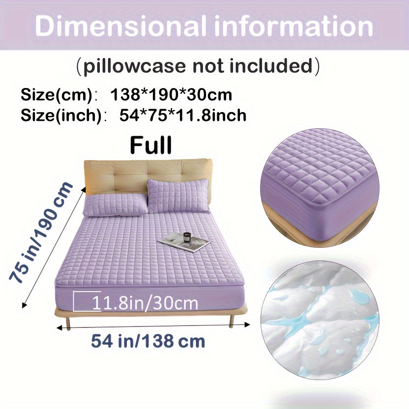 1pc Deluxe Hypoallergenic Mattress Protector - Deep Pocket, Quilted, Waterproof and Soft, for Comfortable Sleep in Bedroom or Guest Room
