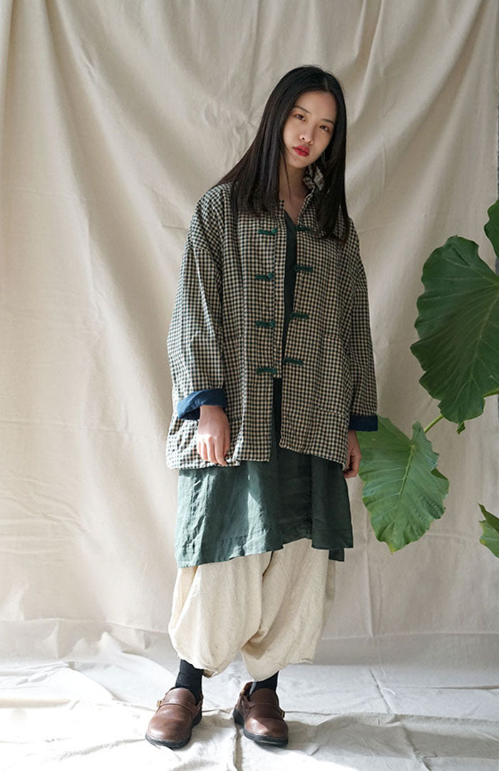 cotton and linen design multi-wear literary loose wide-leg pants Harlan pants, two-wear meditation pants K1846
