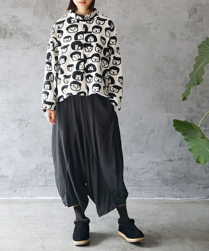 cotton and linen design multi-wear literary loose wide-leg pants Harlan pants, two-wear meditation pants K1846