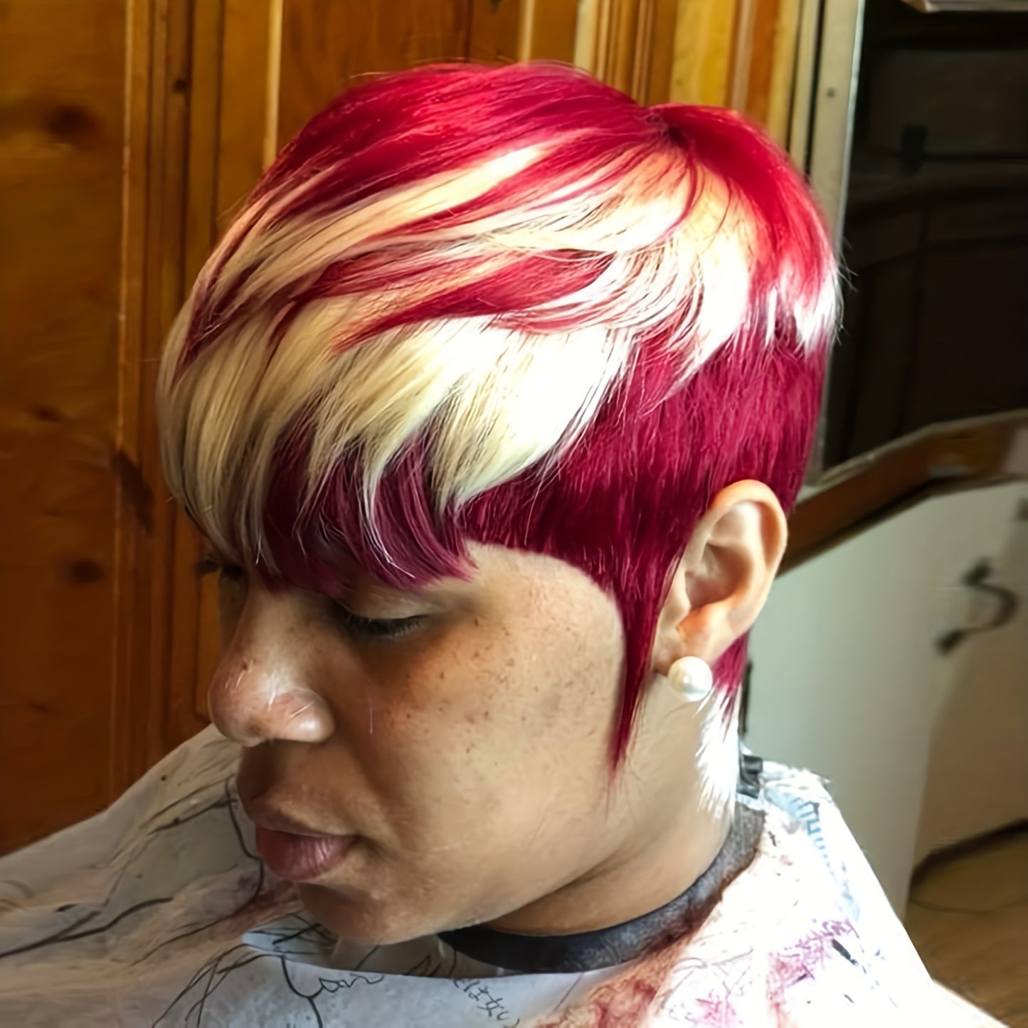 Real Human Hair Pixie Cut Wig for Black Women Short Wigs for Black Women Brazilian Virgin Human Hair Glueless Wig None Lace Front Full Machine Made Layered Wig Pixie Wigs for Black Women Haircut Short Wigs for Daily Use