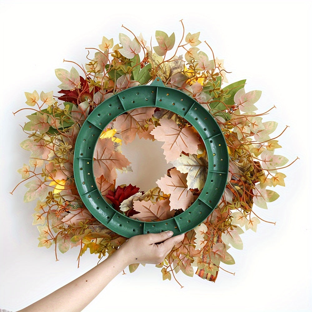 Vibrant Autumn Harvest Wreath - Classic Sunflower and Leaf Decor for Front Door, Battery-Free, No Feathers, Seasonal Home Decoration, Easy to Assemble, Perfect for Fall and Thanksgiving Celebration