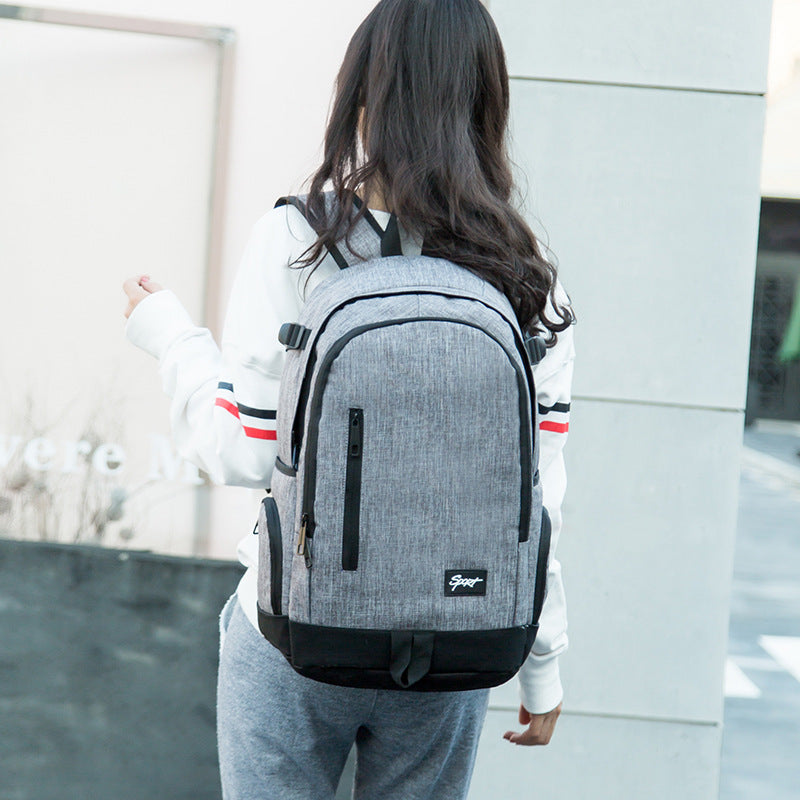 New Backpack Women's Hot Sale Backpack Female Middle School Student Schoolbag Canvas Women's Bag Solid Color Backpack