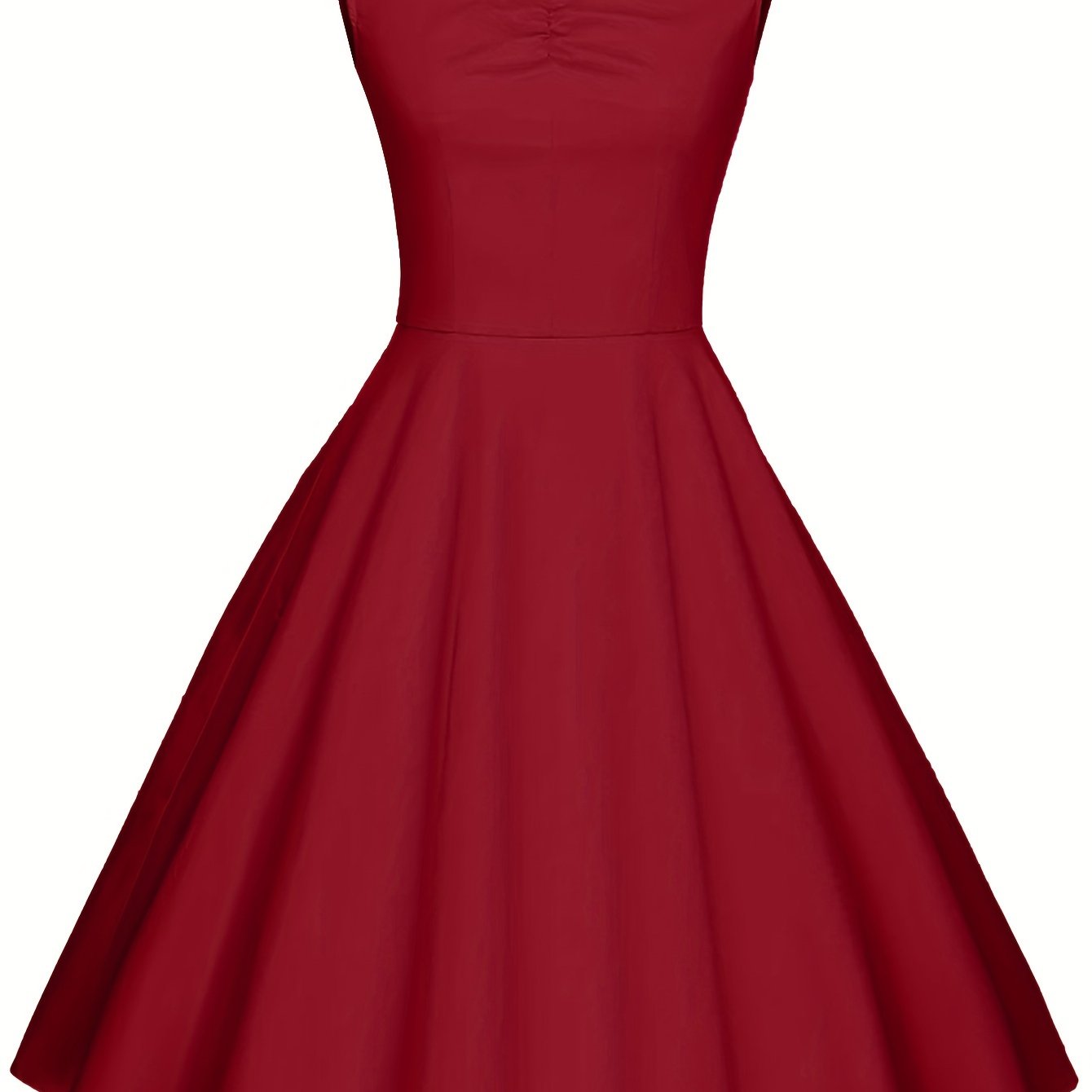 Vintage Short Sleeve Ruched Bridesmaid Dress - Fitted, Cotton, Micro Elasticity, Notched Collar, Solid Color - Hand Washable, Perfect for Wedding Party
