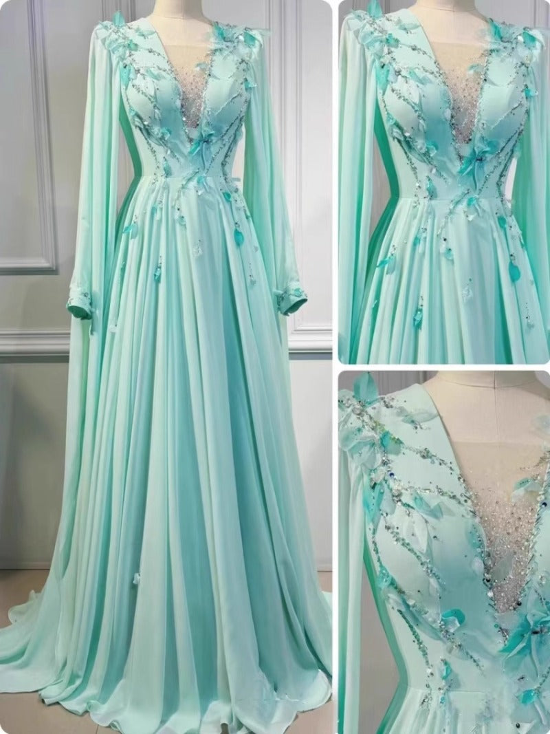 Temperament host evening dress 2025 new high-end sense thin student art test guzheng vocal solo performance suit female