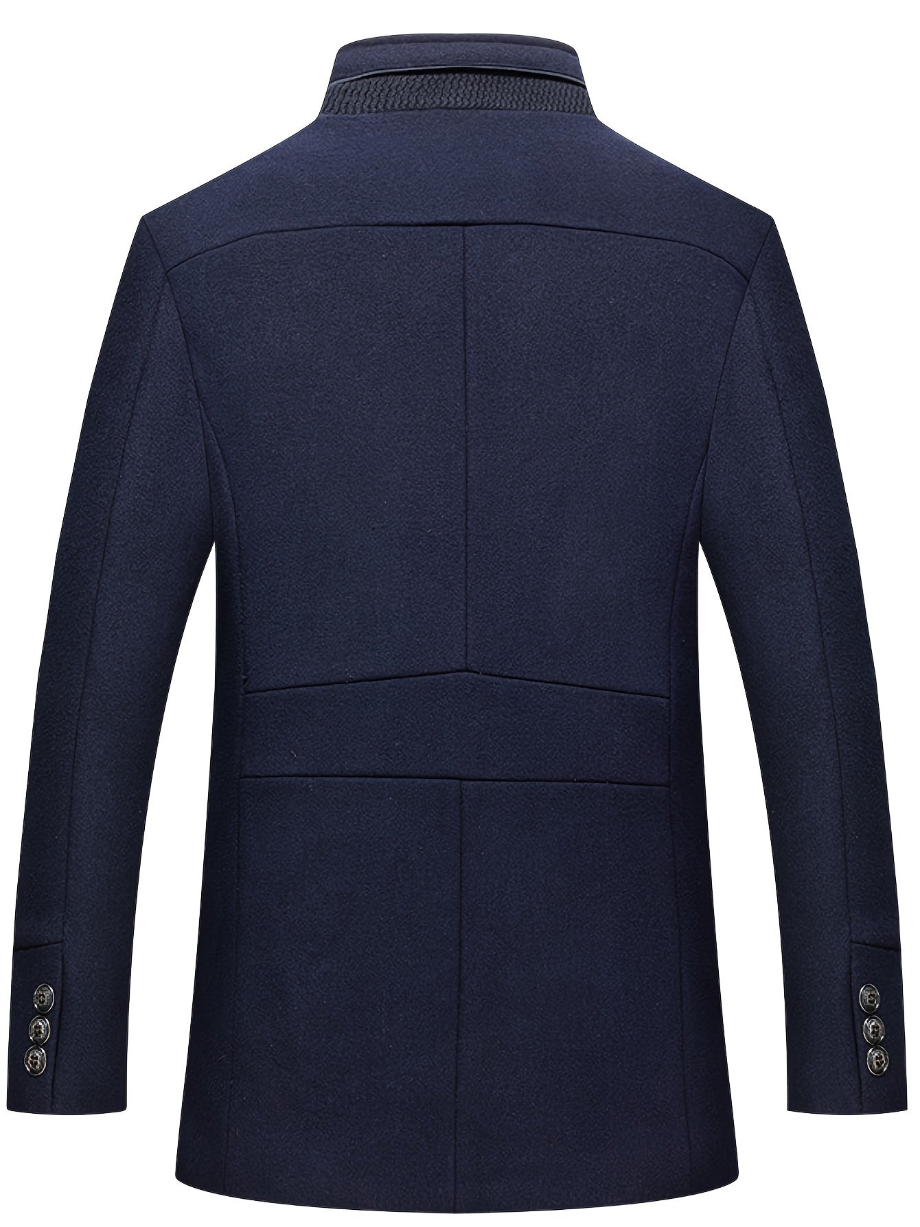 Men's Business Woolen Coat Fashion Scarf Non Ironing Woolen Coat Windproof Warm Coat