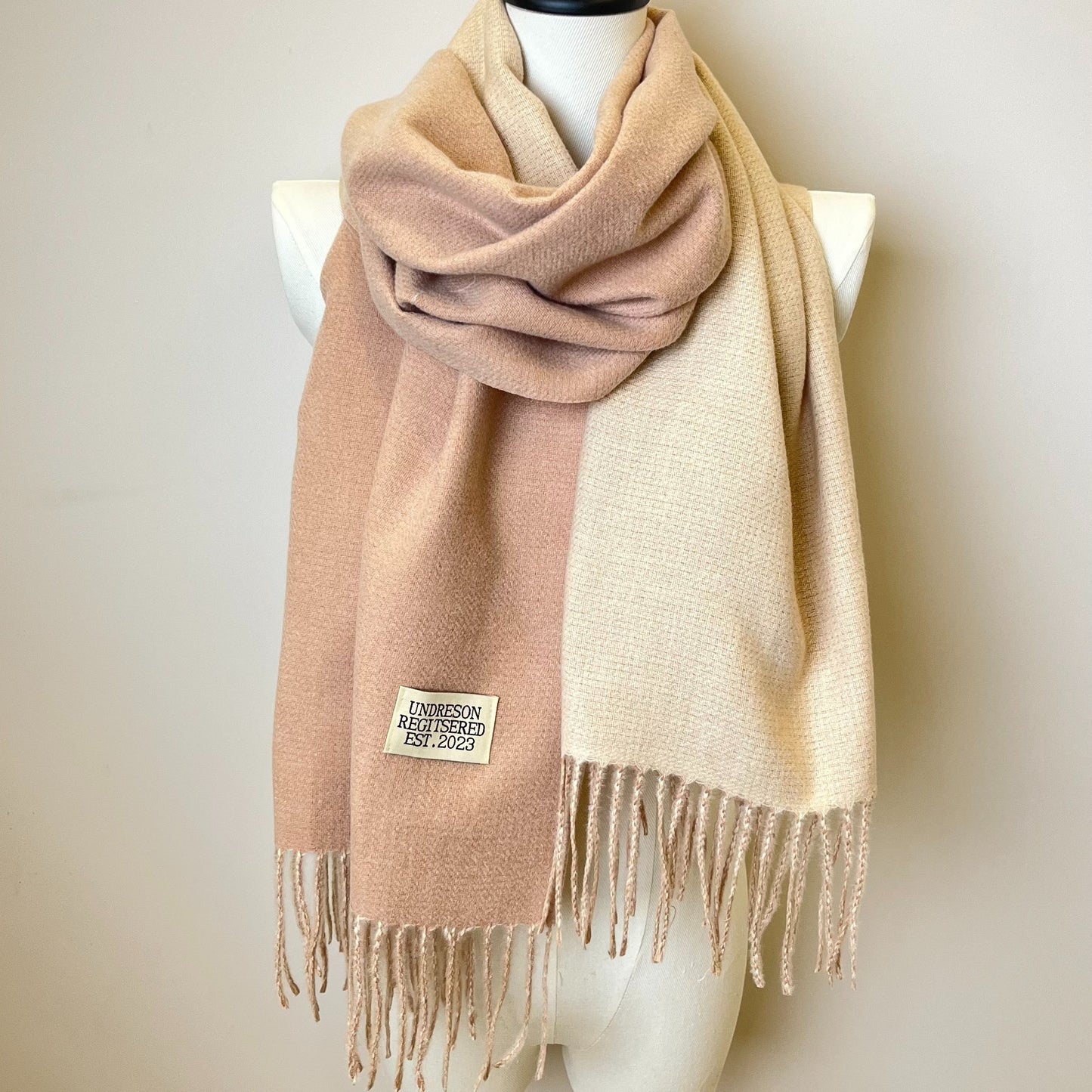 Double-Sided Two-Color Scarf - Soft, Warm, and Windproof Knitted Shawl for Unisex - Autumn Winter Coldproof Neck Guard with Tassel