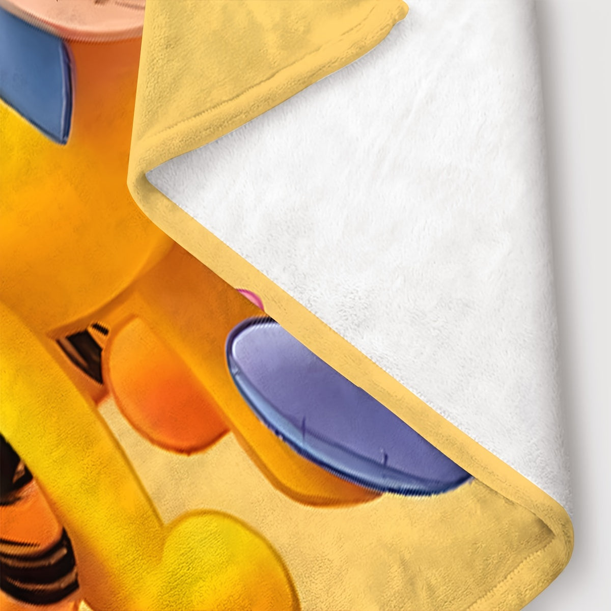 UME Cozy Flannel Throw Blanket - Winnie the Pooh, Tigger & Piggy Cartoon Design | Versatile All-Season Use for Couch, Bed, Office | Dry Clean Only