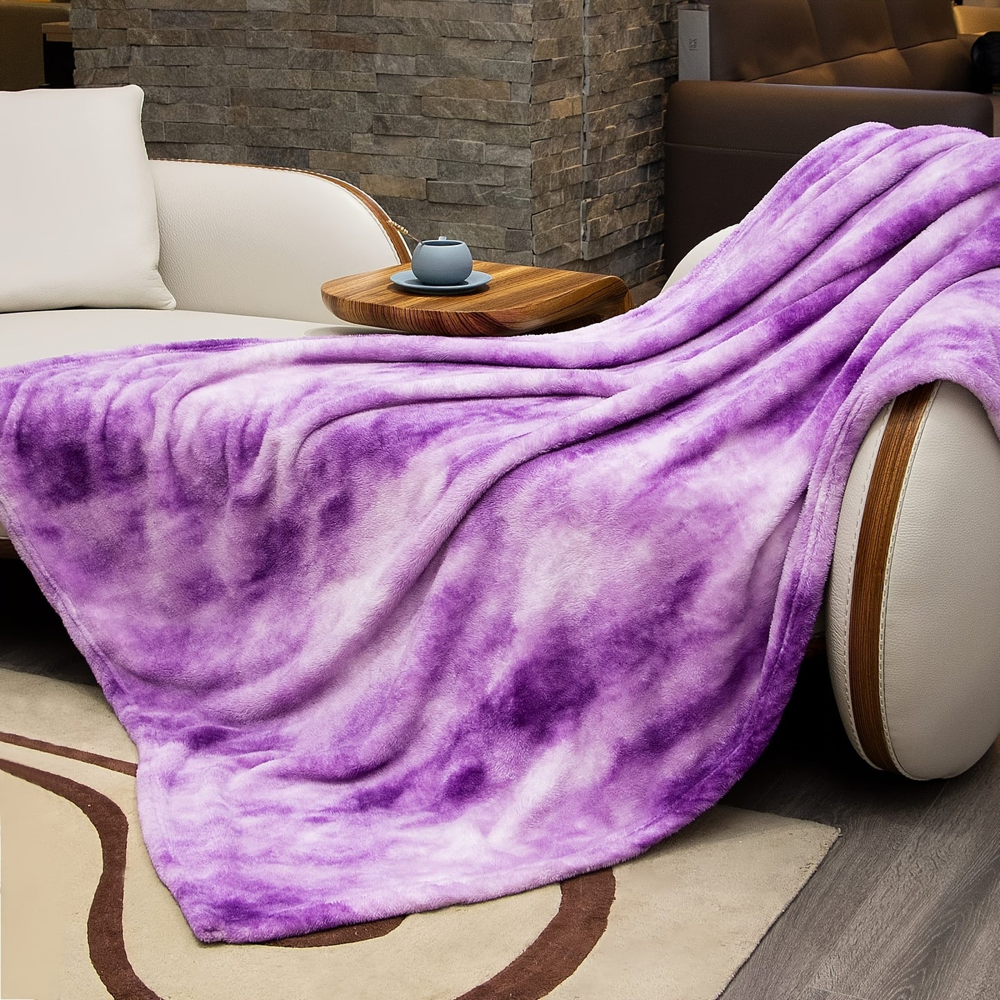 1pc Fleece Throw Blanket Cozy Soft Lightweight Throw Blankets Warm Plush Pink Purple Fall Blankets And Throws Couch Sofa Bed Blanket Bedding Boys Girls Adults
