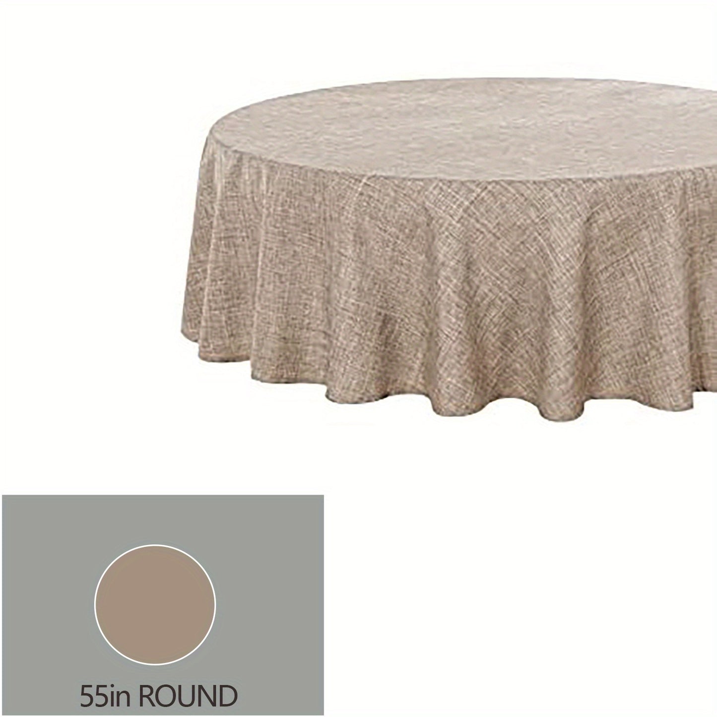 1pc Solid Color Polyester Linen Tablecloth - Square Table Coffee Table Cloth for Home Decor - Simple Style Desk Tablecover with Stain-Resistant and Easy-Care Fabric