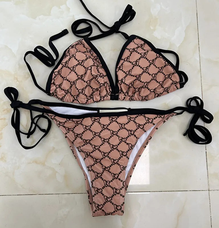 Women Black One Piece Swimwear Designer Padded Bikinis ss Summer Beach Swim Biquinis Letter Print Vacation Hot Spring Bathing Suit #3288