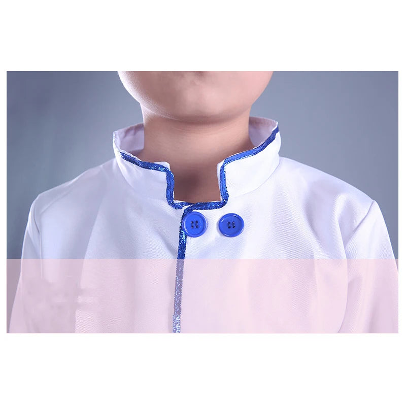 Cook Chef Jacket Uniform For Kids Boy Role Play Halloween Performance Stage Party Restaurant Waiter Waitress Free Shipping