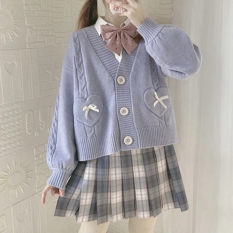 School Girl Uniform Cardigan Loose JK Sweater Coat Japanese School Uniform Japanese Fashion Uniformes Chandail школьная форма