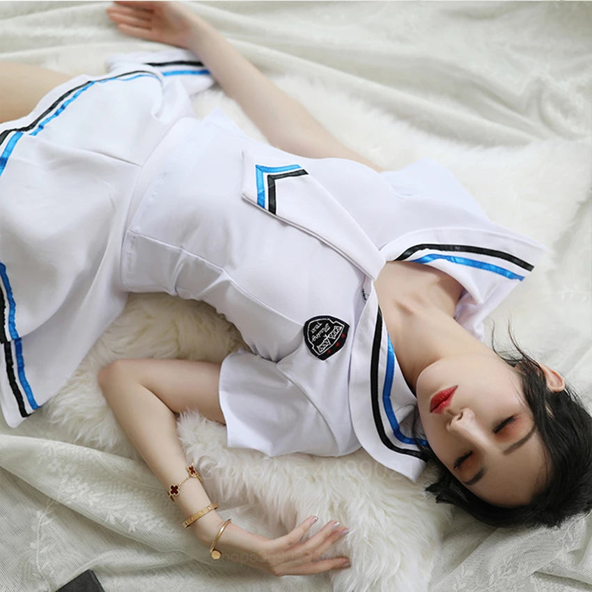 School Uniform Halloween Costumes Women Cosplay Sexy Pajamas Skirt Uniform Sailor Suit Japanese Korean Girls Jk Cute Students