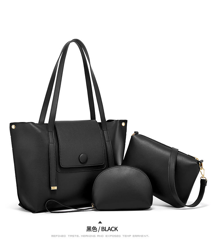ZLLKL 2025popular new women's bag retro shoulder handbag new large-capacity fashion oblique span three sets of mother and child bags