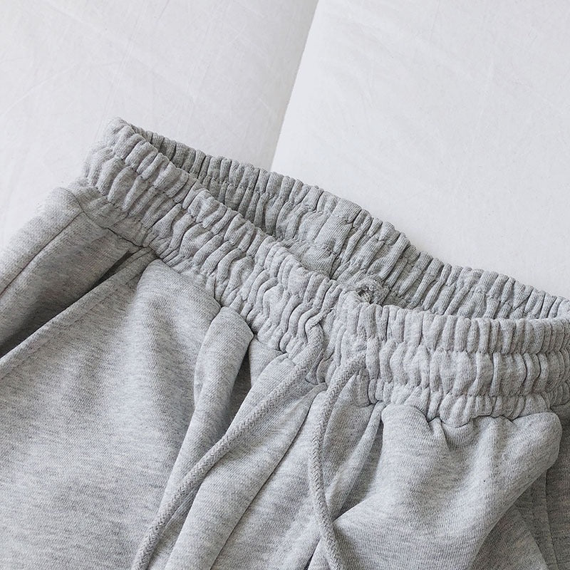 ZllKl Sports Shorts for Women 2022 Summer New Loose Outer Wear Running Leisure A- line Wide Leg High Waist Slimming Student Hot Pants