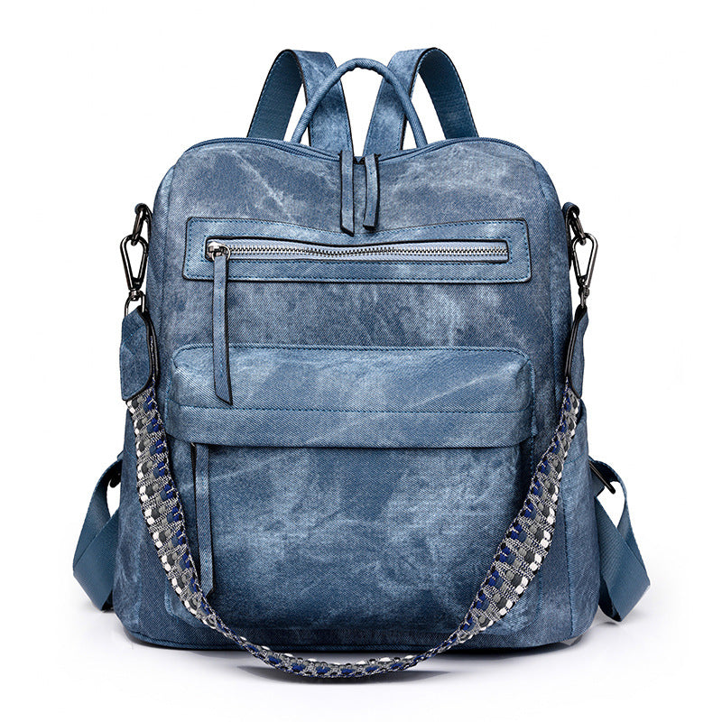 2025 backpack bags backpack women's PU soft leather versatile large-capacity dual-purpose shoulder bag Mommy backpack