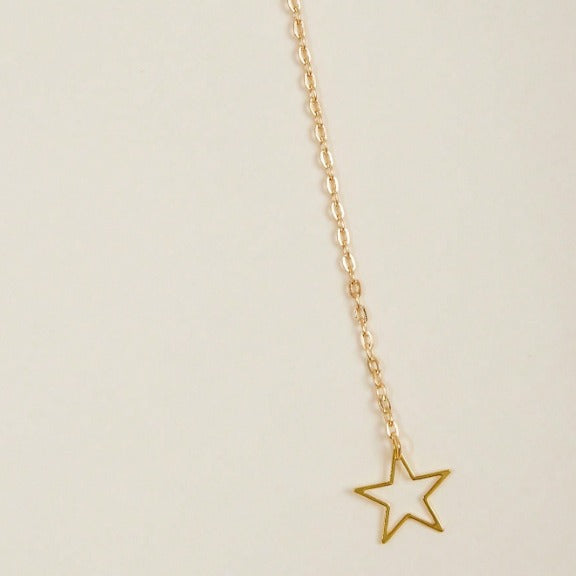 FB3385 2025 waist chain alloy hollow pentagram fringed pendulum chain pendant metal thin chain waist chain