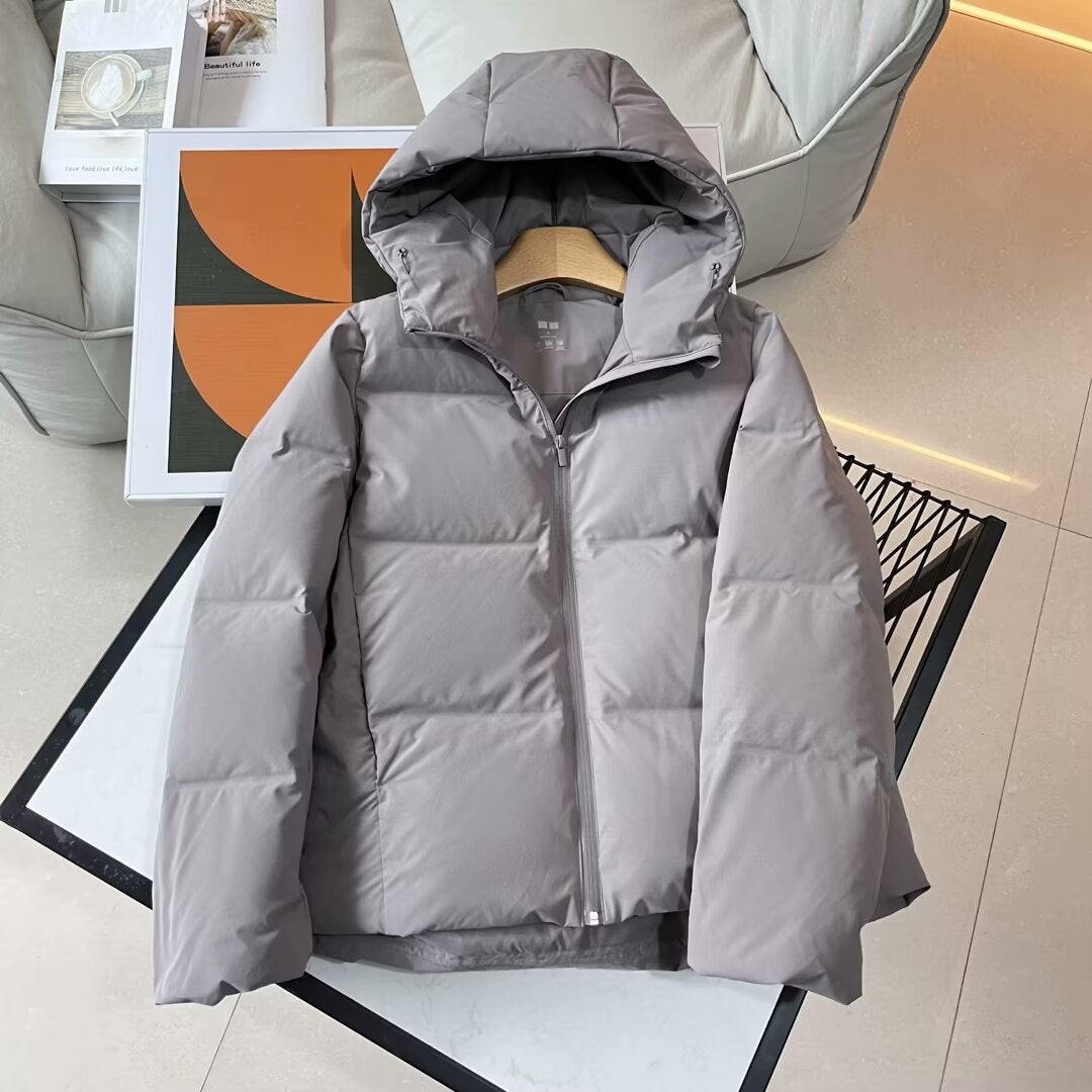 Fitting Room~ Seamless Down Hooded Jacket Thickened Down Jacket Women's Warm 2023 Winter Women's S460920