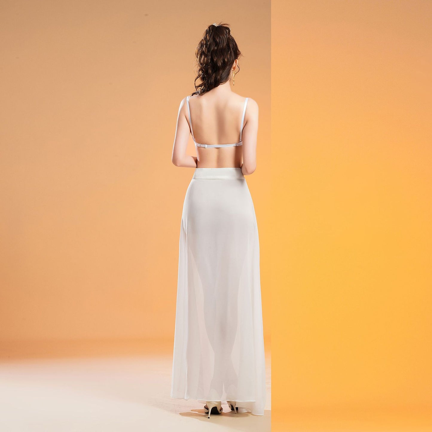 2025 G212/Sexy Perspective Dress Evening Club Car Show Night Club Women's Chiffon Transparent Backless Evening Dress