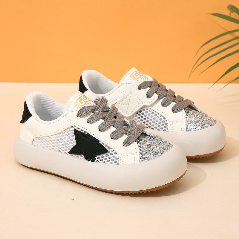 ZllKl Girls Low-Top Sneakers Autumn New Fashion Children's Casual Pumps Little Girl Soft Bottom Non-Slip Sneaker