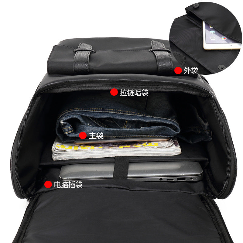 Trendy Brand Backpack Men's Fashion Trend Junior's Schoolbag Female College Student High School Leisure Large Capacity Travel Backpack