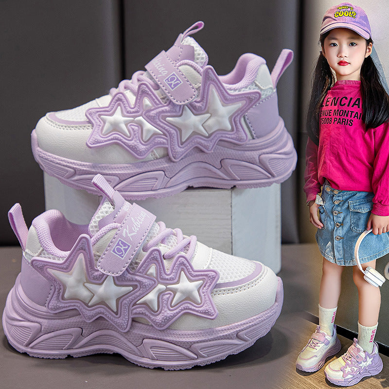 ZllKl Children's Shoes New Spring New Sports Shoes Mesh Breathable Girls Outdoor Climbing Boots One Piece Dropshipping