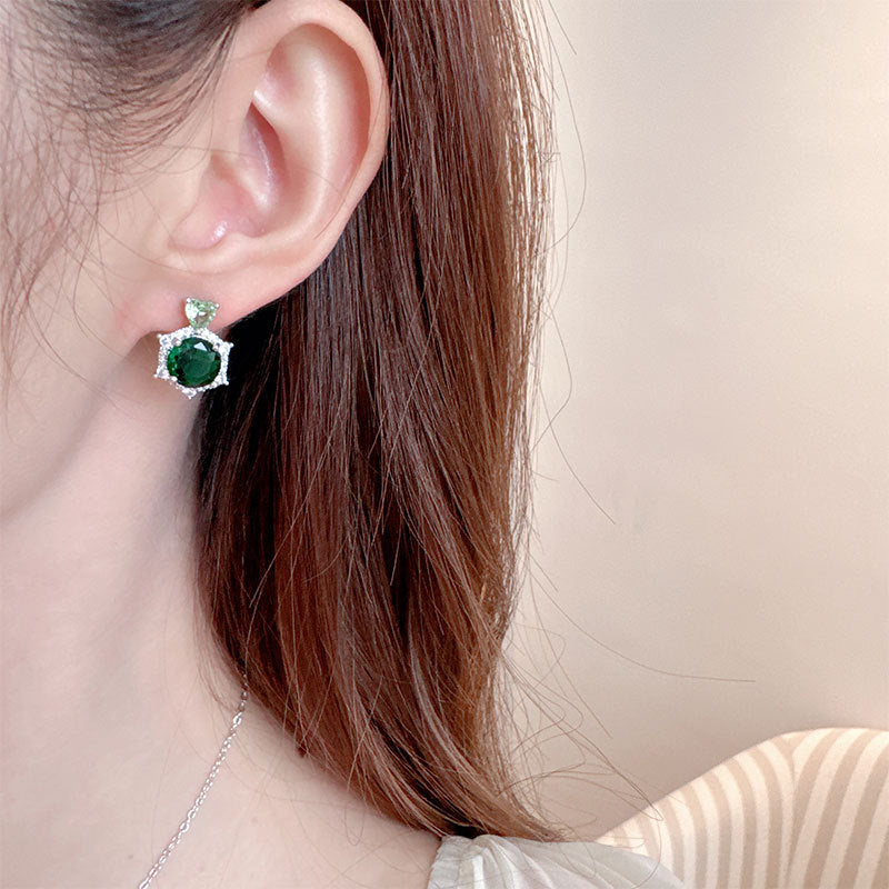 2025 New New star earrings necklace, simple hexagram super flash zircon set, high-end stud earrings jewelry