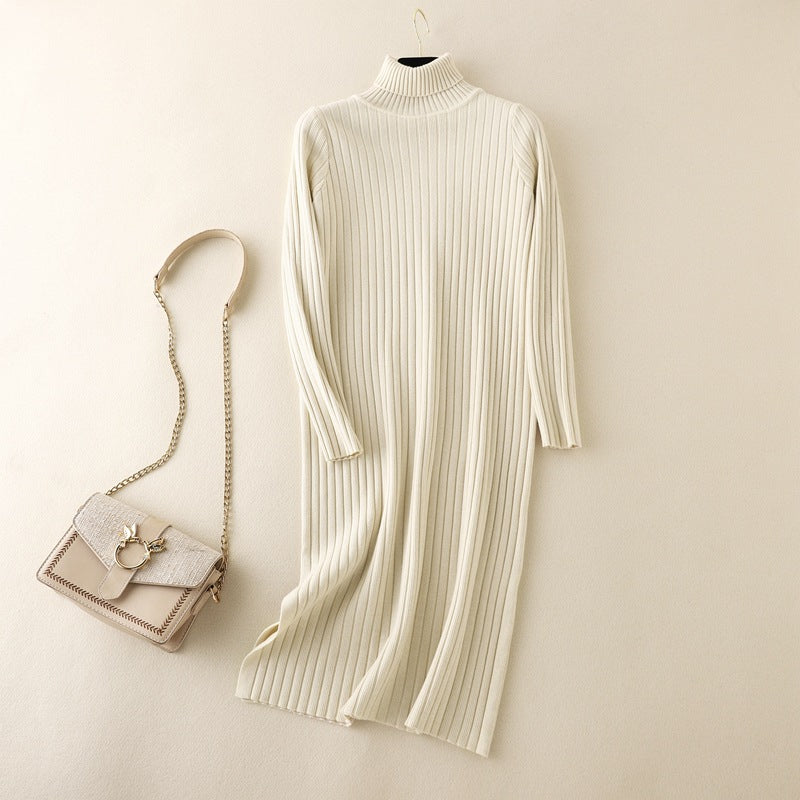 ZllKl High-necked medium and long sweater skirt women's bottoming shirt New new autumn and winter with knitted dress over the knee