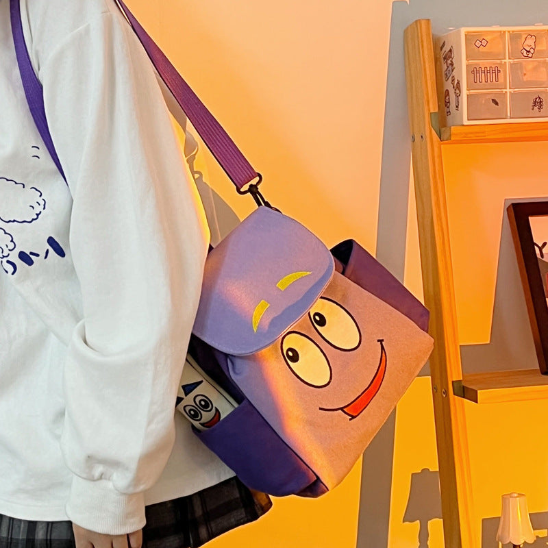 Dora the Explorer Backpack Dora Map Cartoon Crossbody Small Backpack Cute Children Kindergarten Gifts