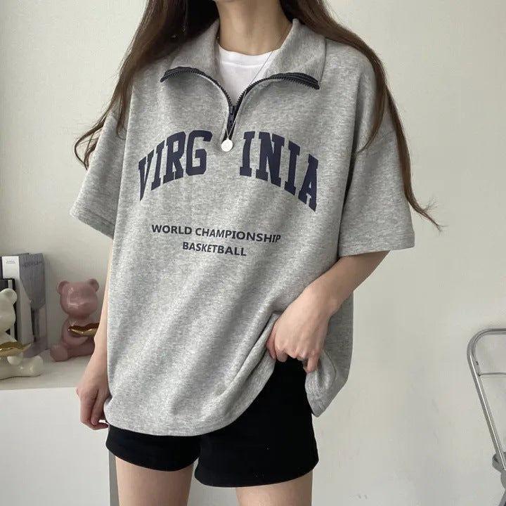 ZllKl Manufacturer Internet celebrity unique chic loose Korean version top T-shirt women's short sleeve design summer New new pull
