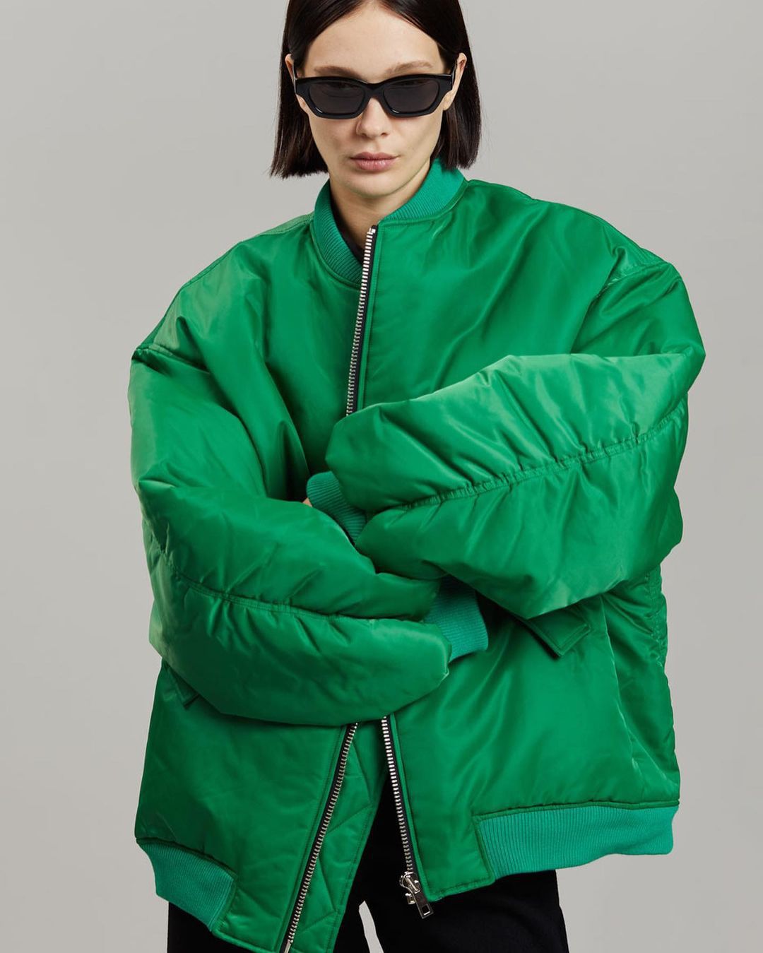 2023 autumn and winter European and American men's and women's same loose zipper cotton-padded flight jacket women's ins small fragrant baseball jacket