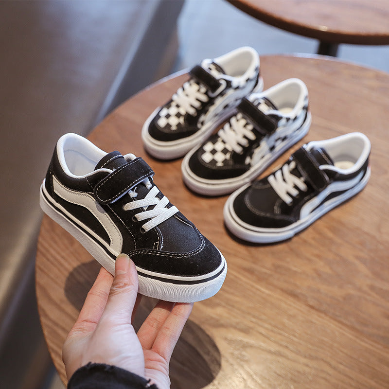 ZllKl Children's Canvas Shoes Summer New Boys and Girls Korean Sports Board Shoes Toddler Children Teens Street Shooting Toddler Shoes Fashion
