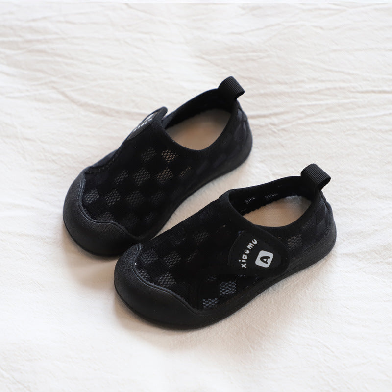 ZllKl Girls' White Shoes Baby Boy Mesh Surface Shoes Breathable Mesh Children Sneaker Baby Cloth Shoes Soft Bottom Little Kids' Casual Shoes Summer
