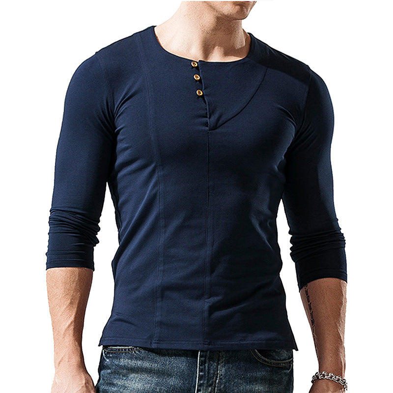ZLLKL 2025 men's long-sleeved crew neck T-shirt, men's bottoming shirt, Popular trade men's t-shirt, popular clothes wholesale