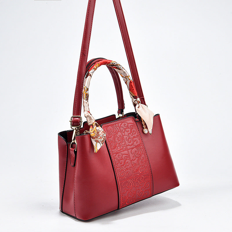 ZllKl Red Wedding Bag Women's New High-Grade Mom Bag Chinese Style Bridal Bags Wedding Mother-in-Law Handbag