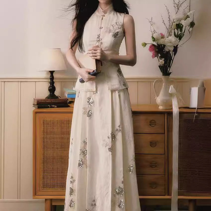 2025 Spot new Chinese style popular summer fashion rich family daughter style gentle and beautiful light luxury retro national style