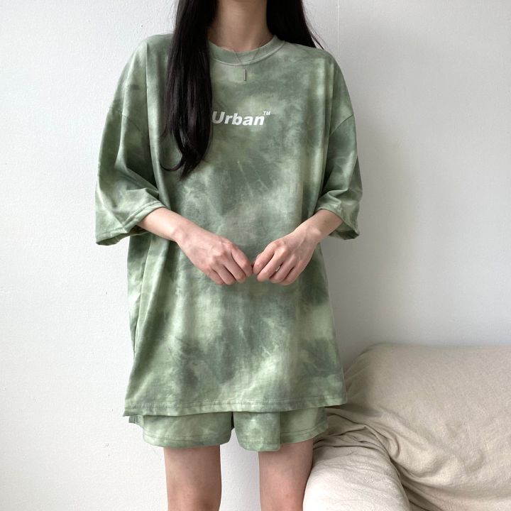 ZllKl Imitation cotton, 2025 trade suit, women's short-sleeved shorts, two New new summer fashion casual sportswear loose