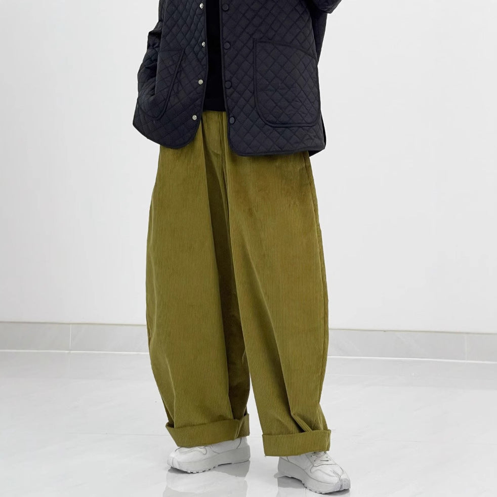 Autumn and winter women's pants women's corduroy radish pants casual Japanese retro loose wide-leg bloomers 221131